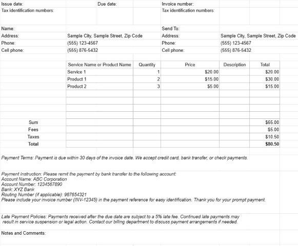 Simple Invoice