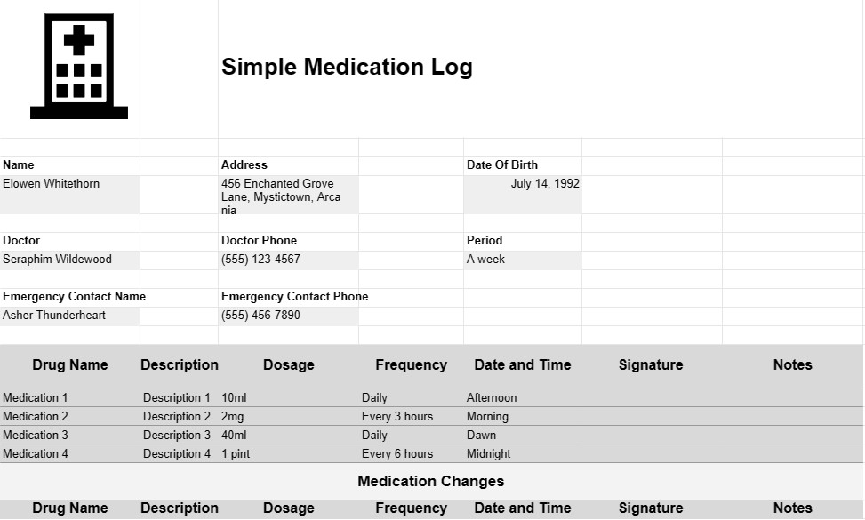 Registro Simples de Medicação